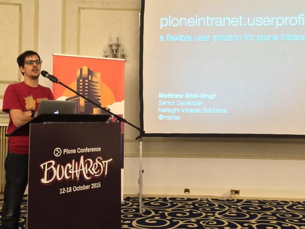 Matthew Sital-Singh talking about ploneinternet.userfolder